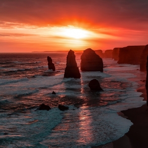 Australia-Melbs-Great-Ocean-Road/auringonlasku